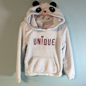 Carter’s Panda Bear White Fuzzy Sweatshirt, Girl Size 5T, Girl Cozy Sweatshirt